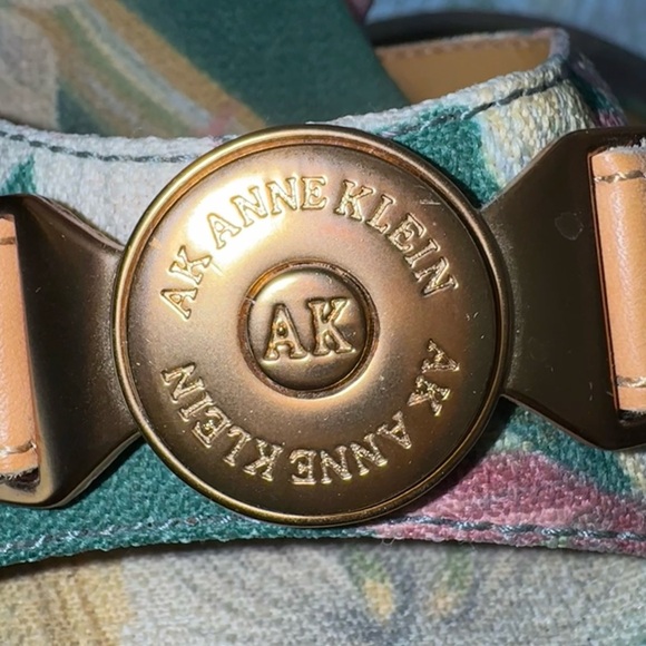 AK Anne Klein Tropical Print Wedge Slides Espadrille Heel Size 8.5 - Picture 3 of 5